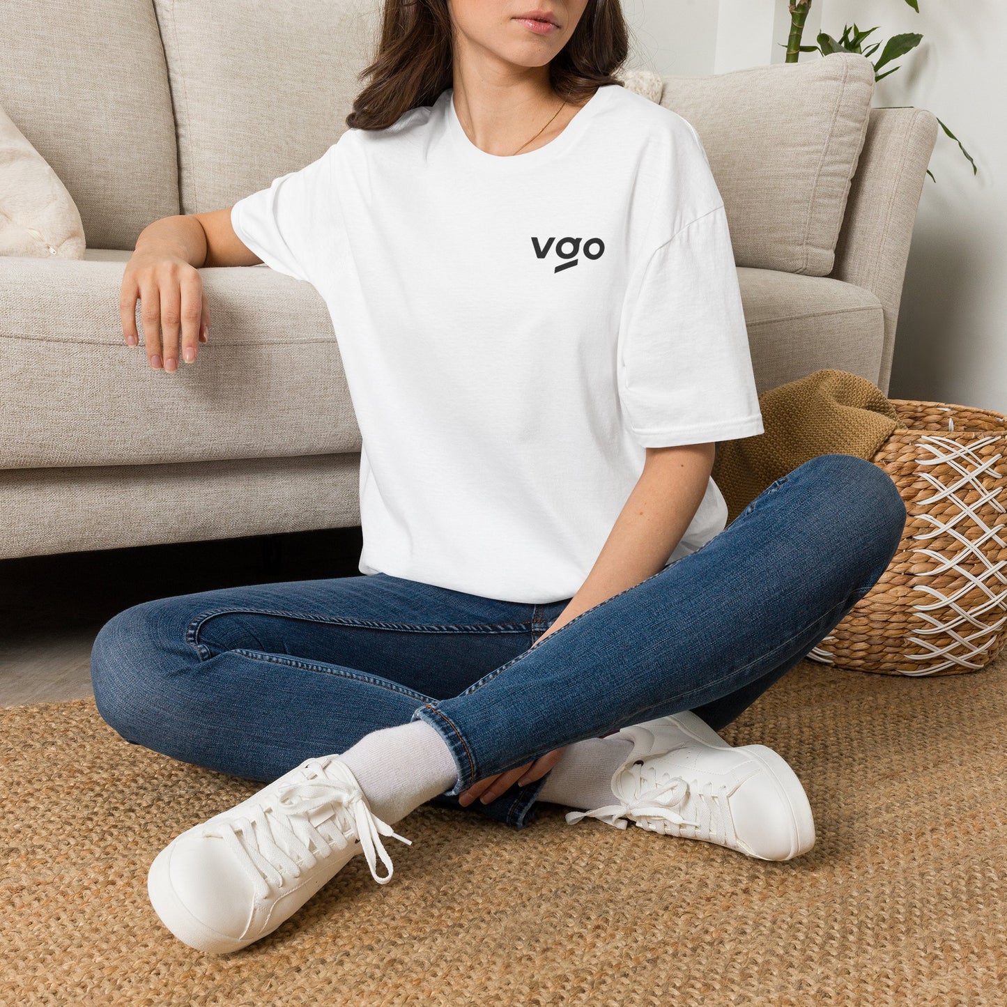 Minimal 'vgo' Logo T-Shirt — Casual Lightweight Logo Tee